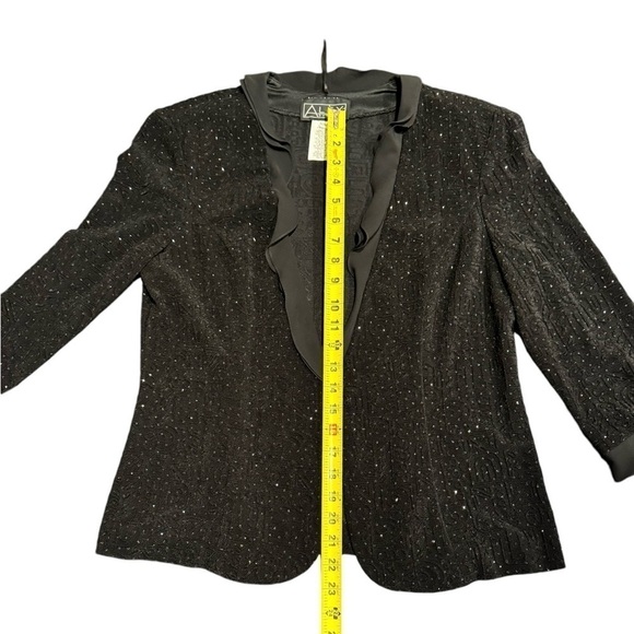 Alex Evenings Vintage Blazer Black Sparkle Womens Size Large - Picture 8 of 11